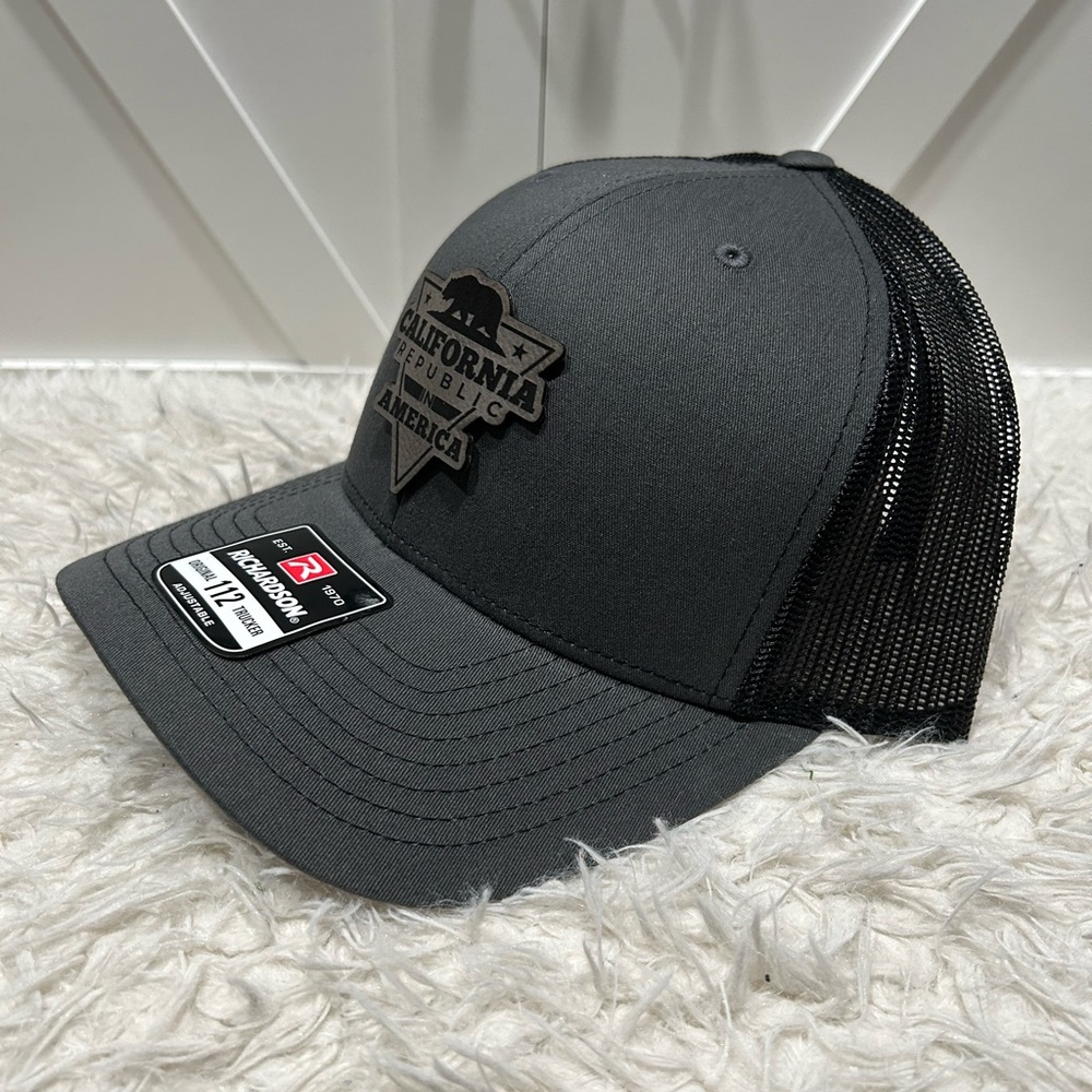 California Republic laser engraved Richardson 112 hat.